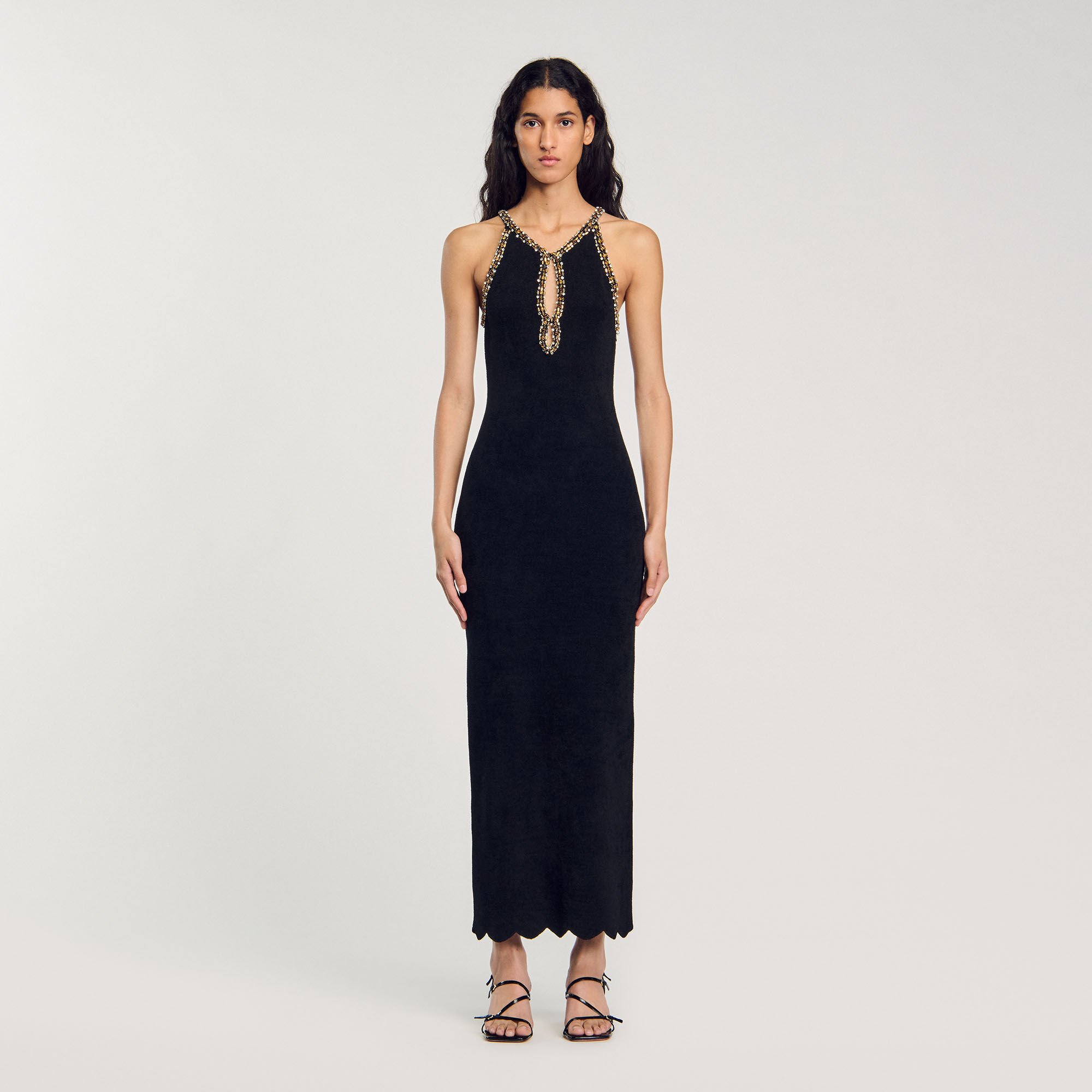 Robe longue noire sandro top