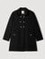 Manteau mi-long &agrave; col en velours - Femme | Sandro Paris