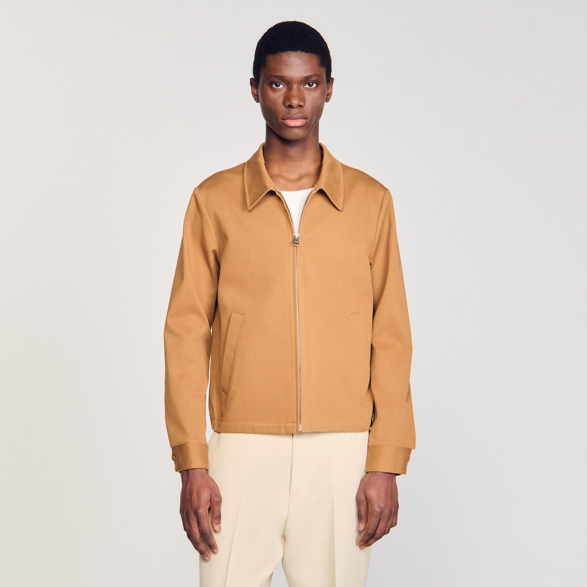 Blouson zippé en coton