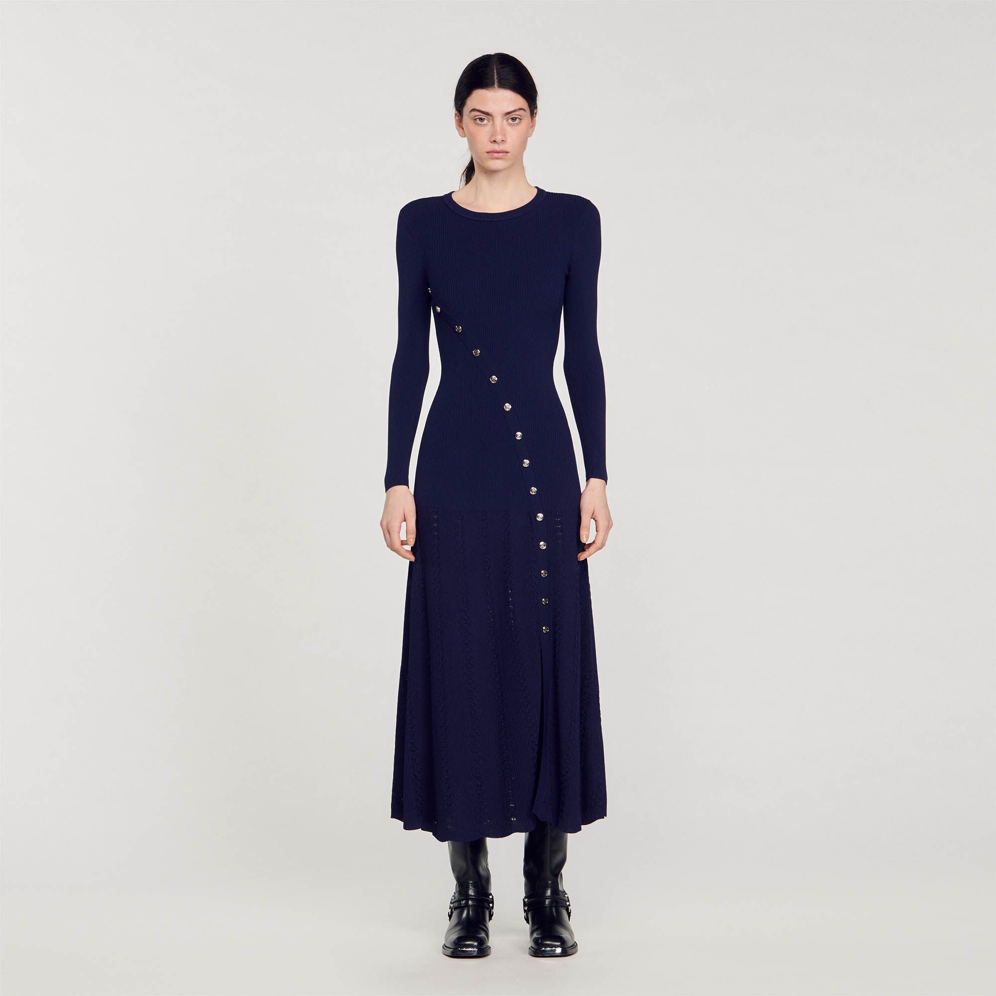 Robe midi en maille