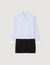 Robe courte bimatière col chemise