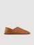 Slippers en cuir grainé