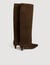 Bottes hautes en su&egrave;de - Femme | Sandro Paris