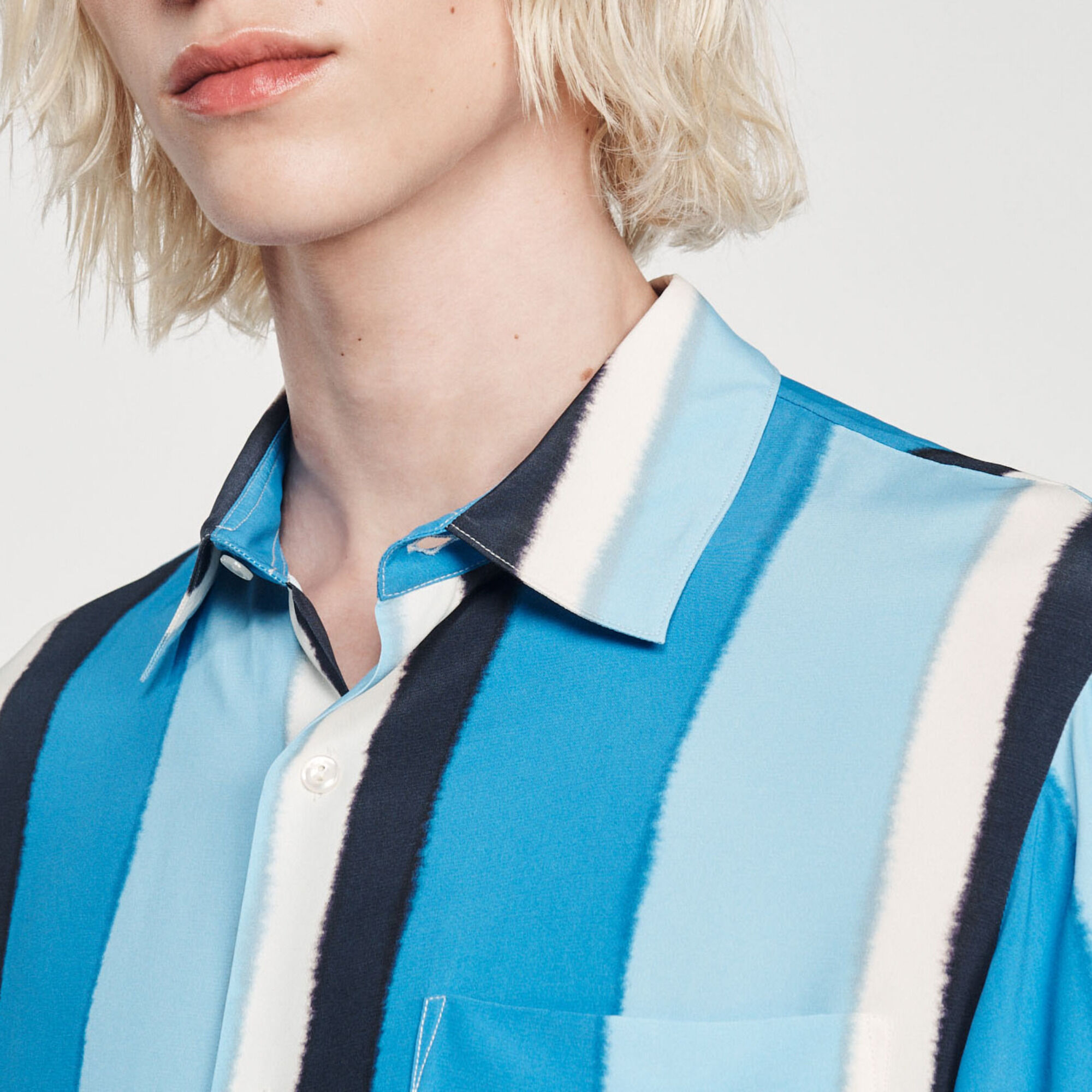 Chemise fluide rayée manches courtes