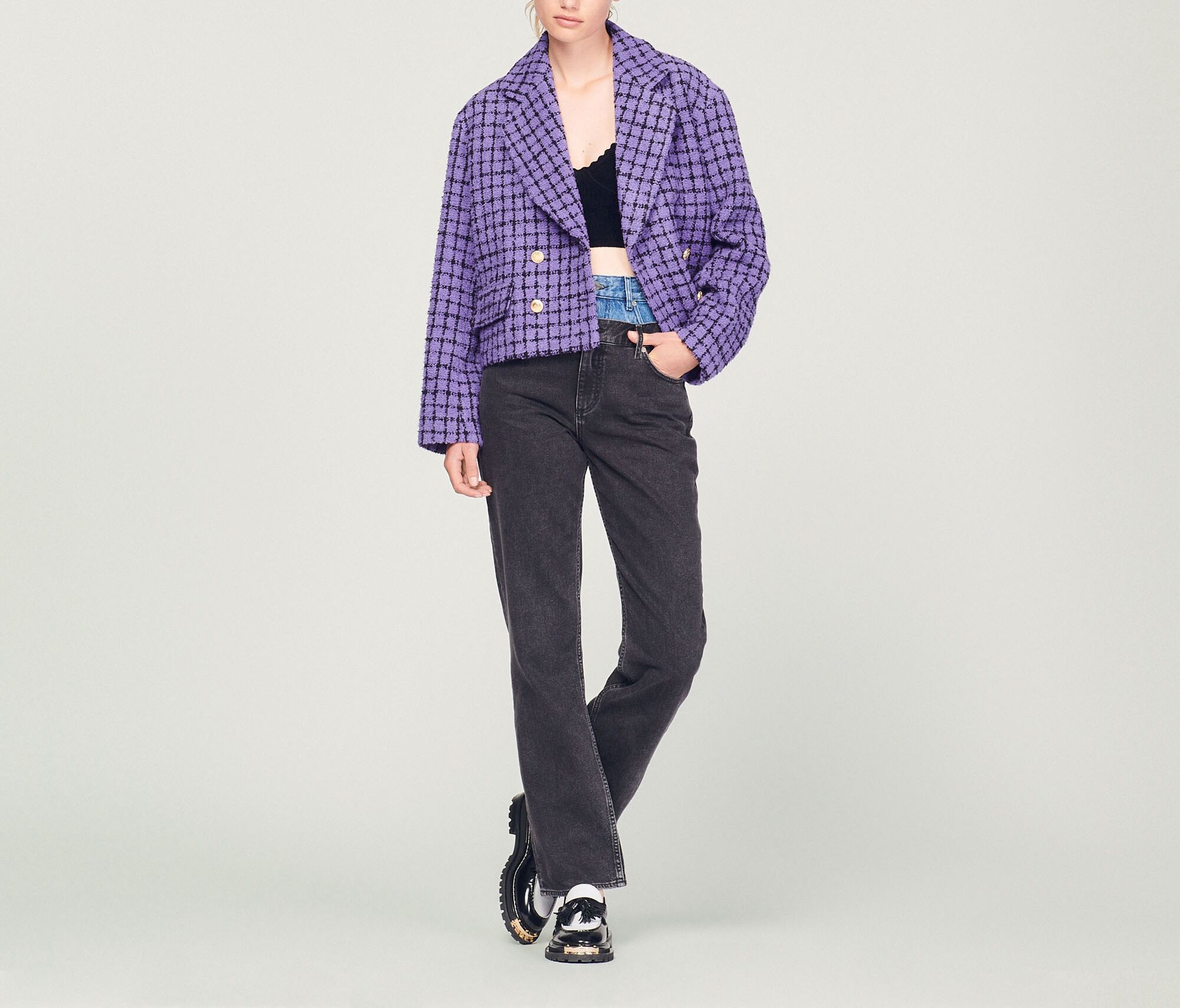 Veste tweed sandro shop