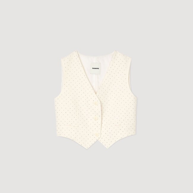 Veston en tweed strassé
