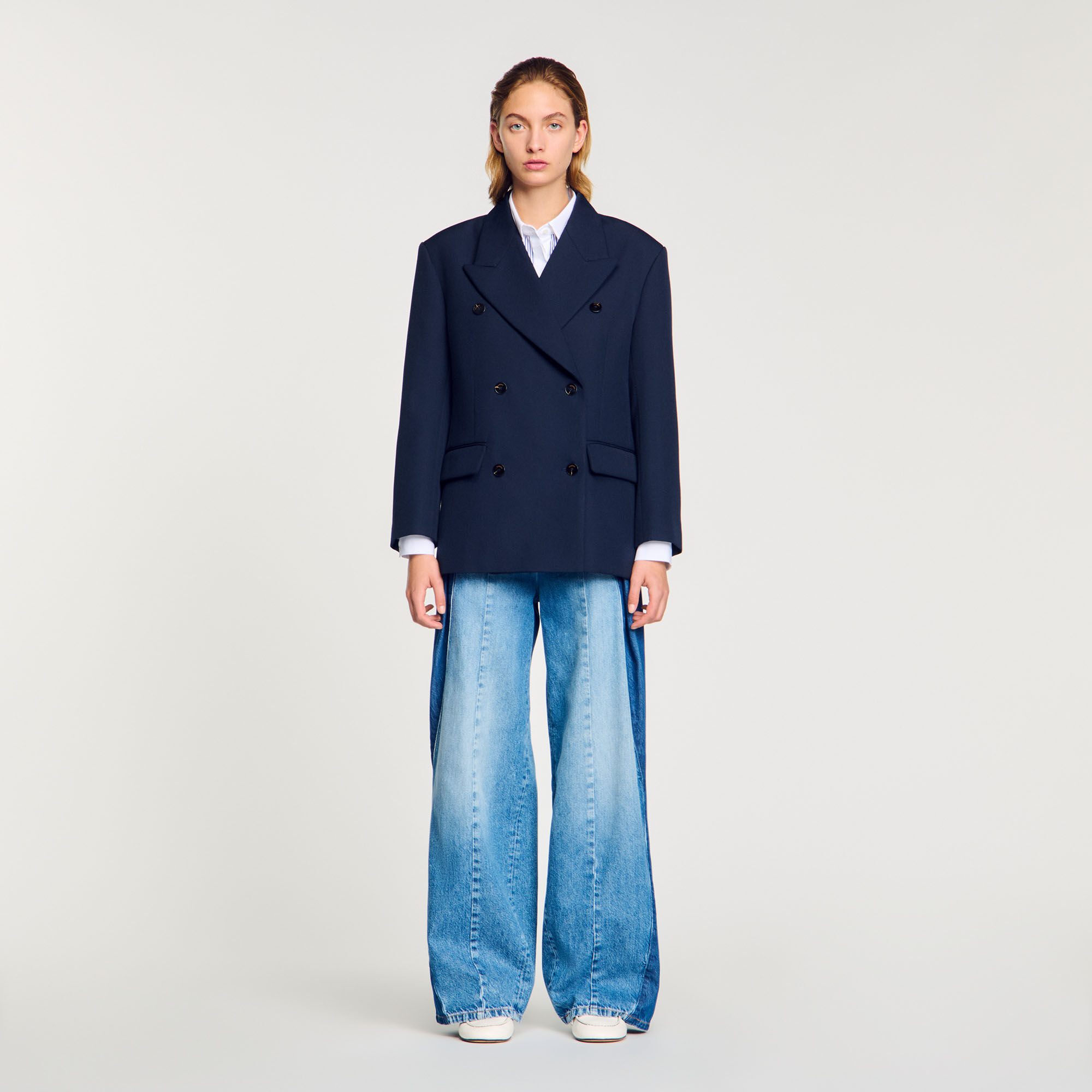 Veste de costume en laine mélangée