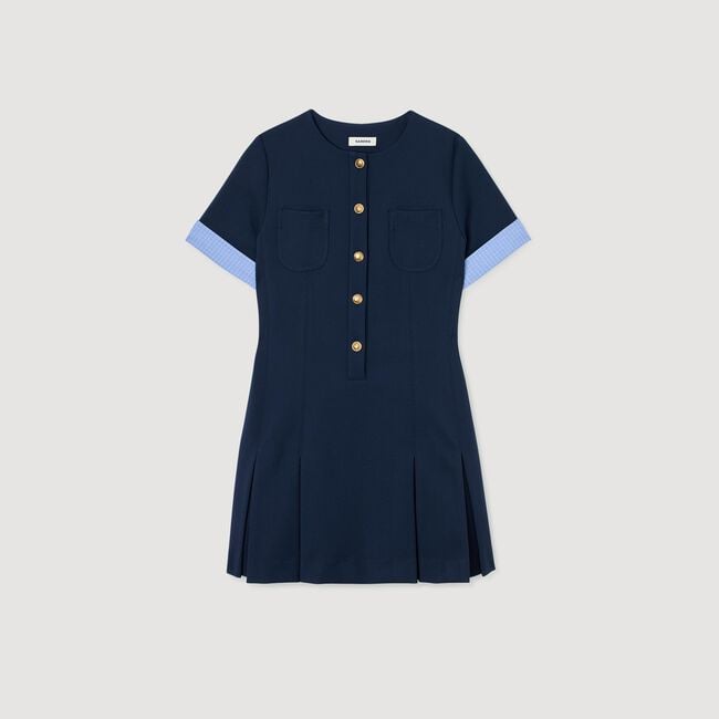 Robe courte plissée