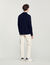 Cardigan zippé à col rayé