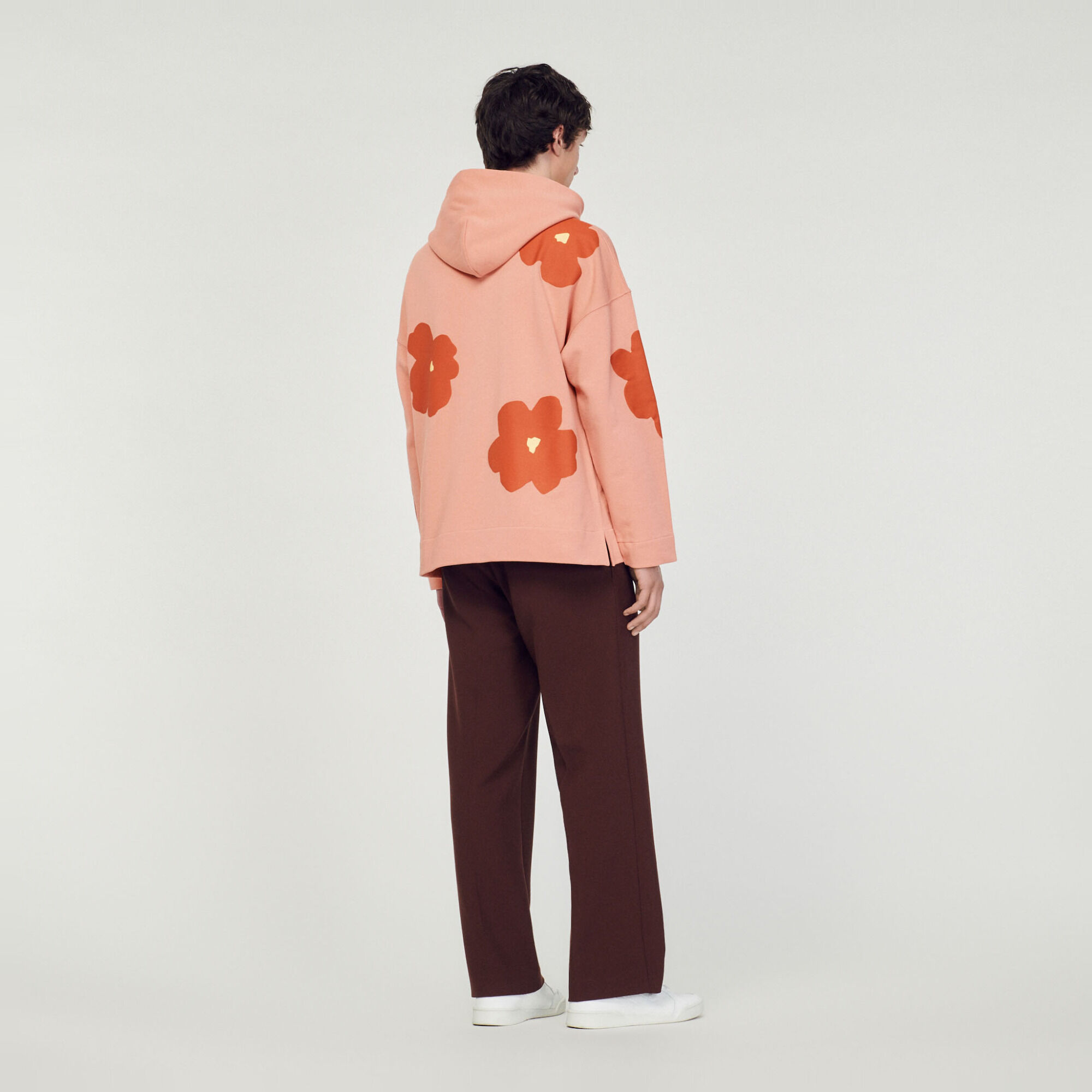 Hoodie motifs fleurs