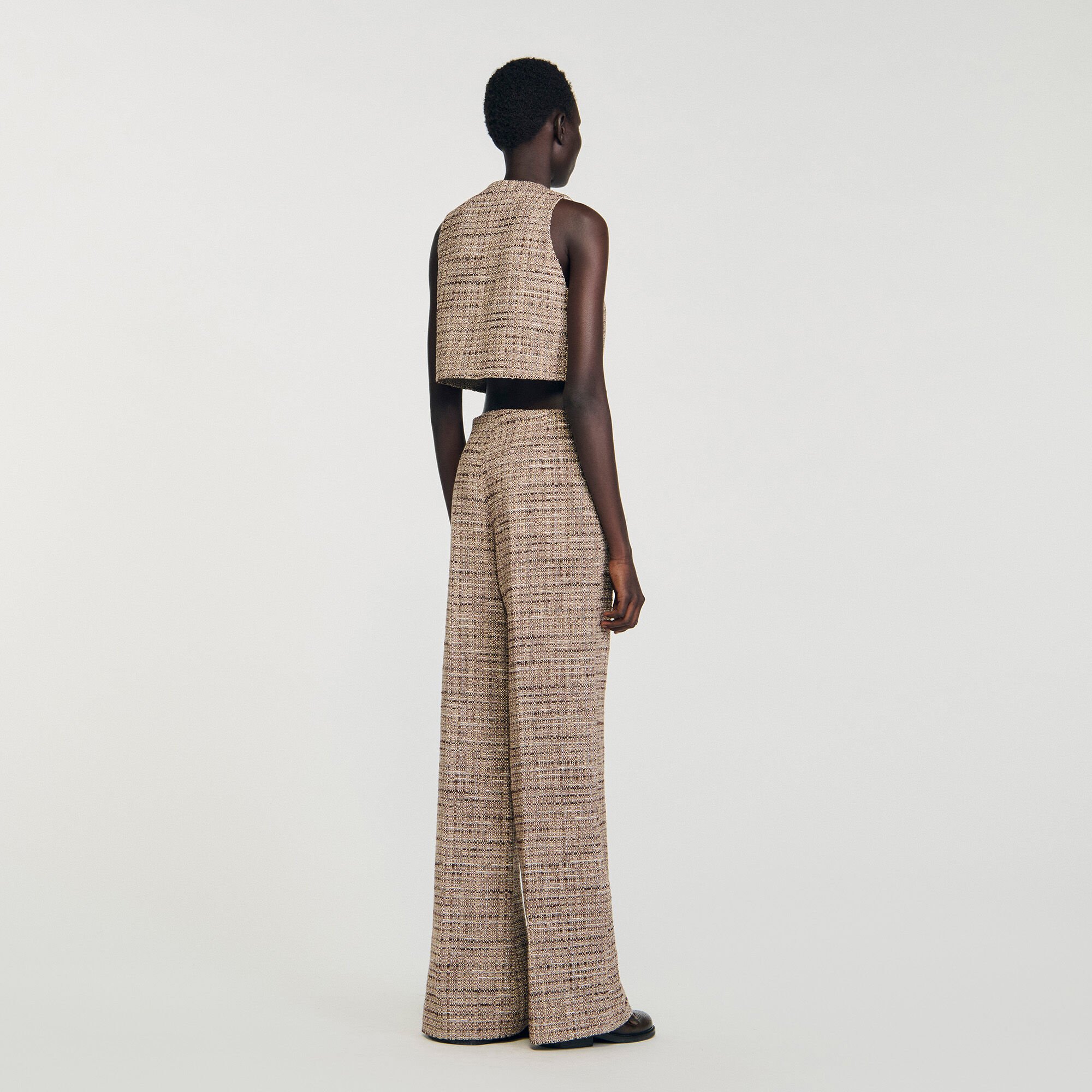 Pantalon en tweed fantaisie