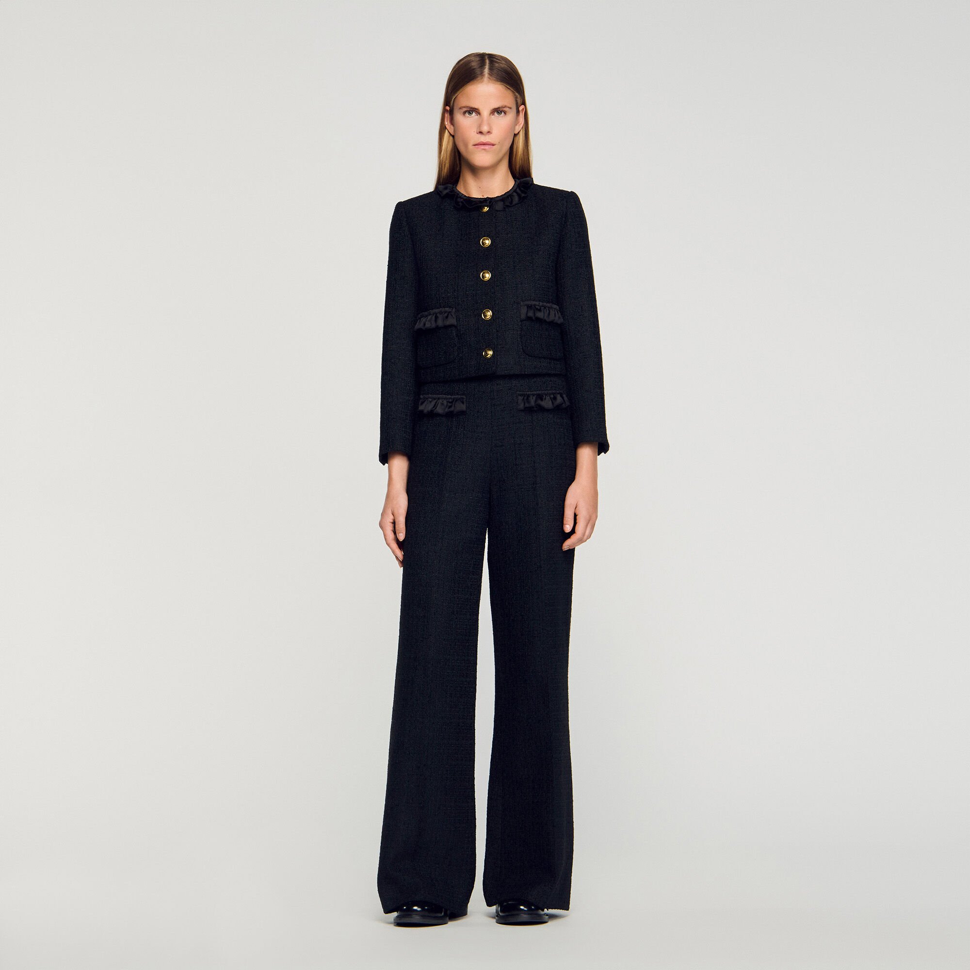 Pantalon de tailleur en tweed