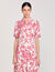 Robe longue chemise à imprimé fleuri