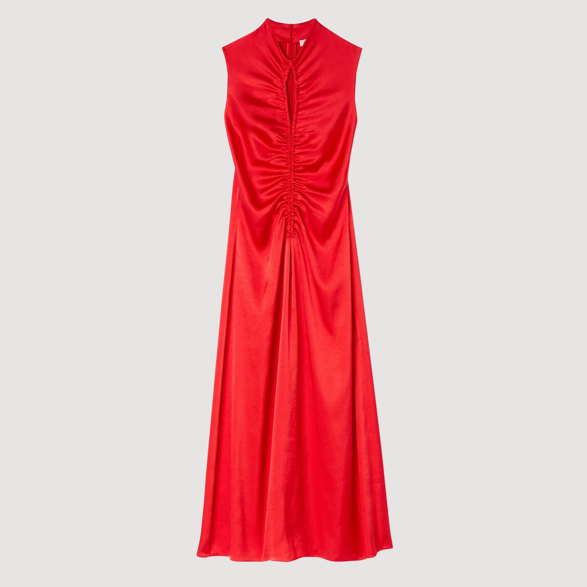 Robe longue en satin