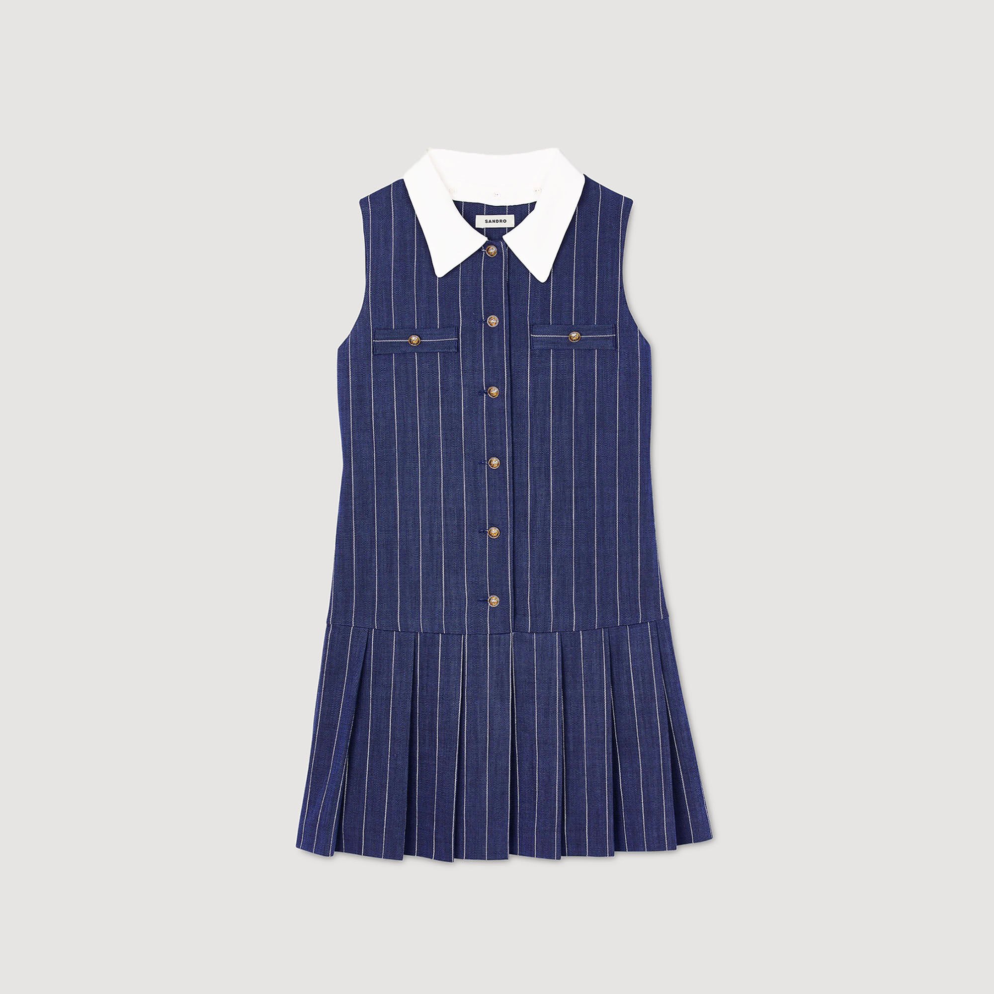 Robe courte à rayures