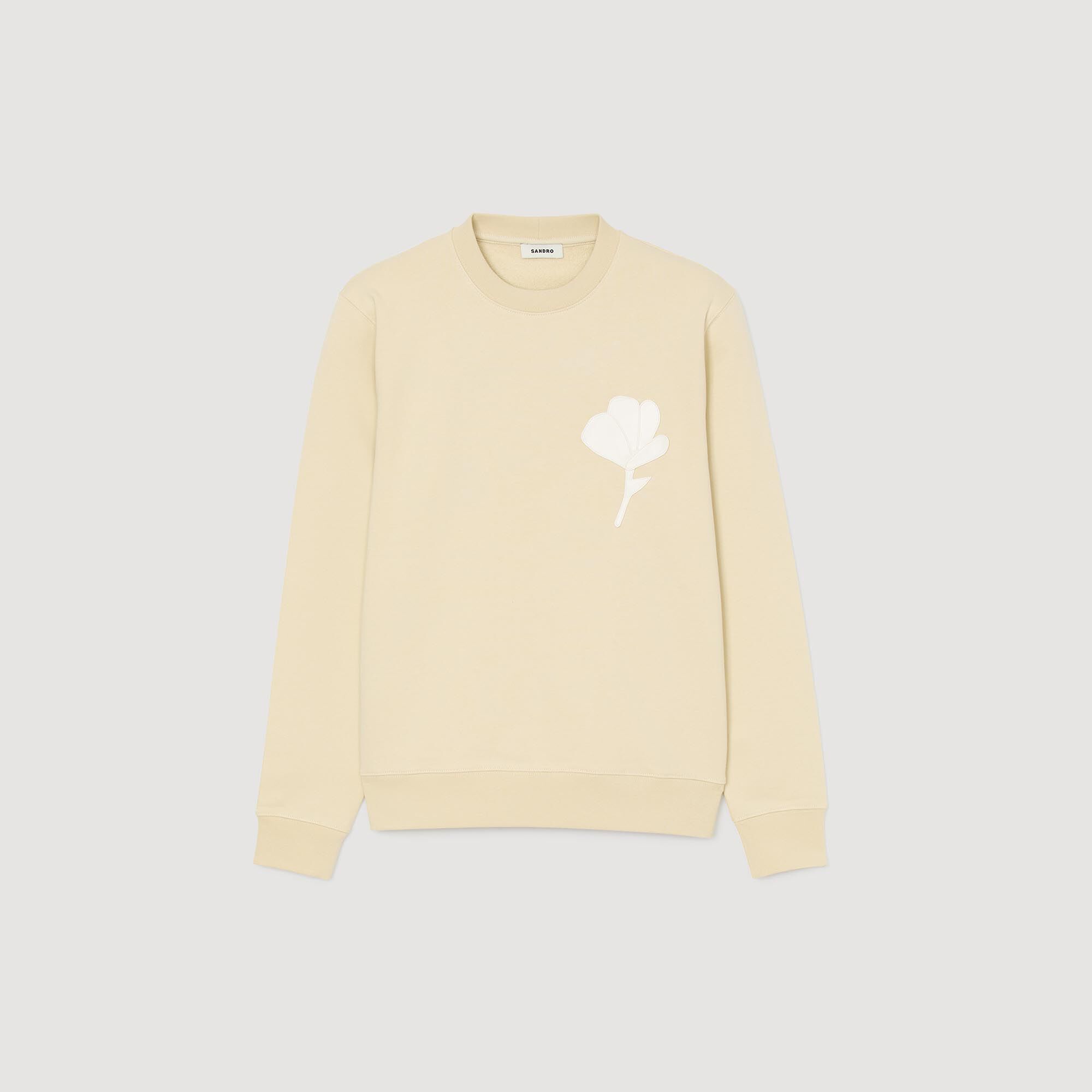 Sweatshirt à patch fleur