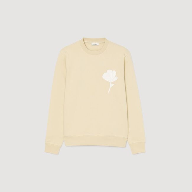 Sweatshirt à patch fleur