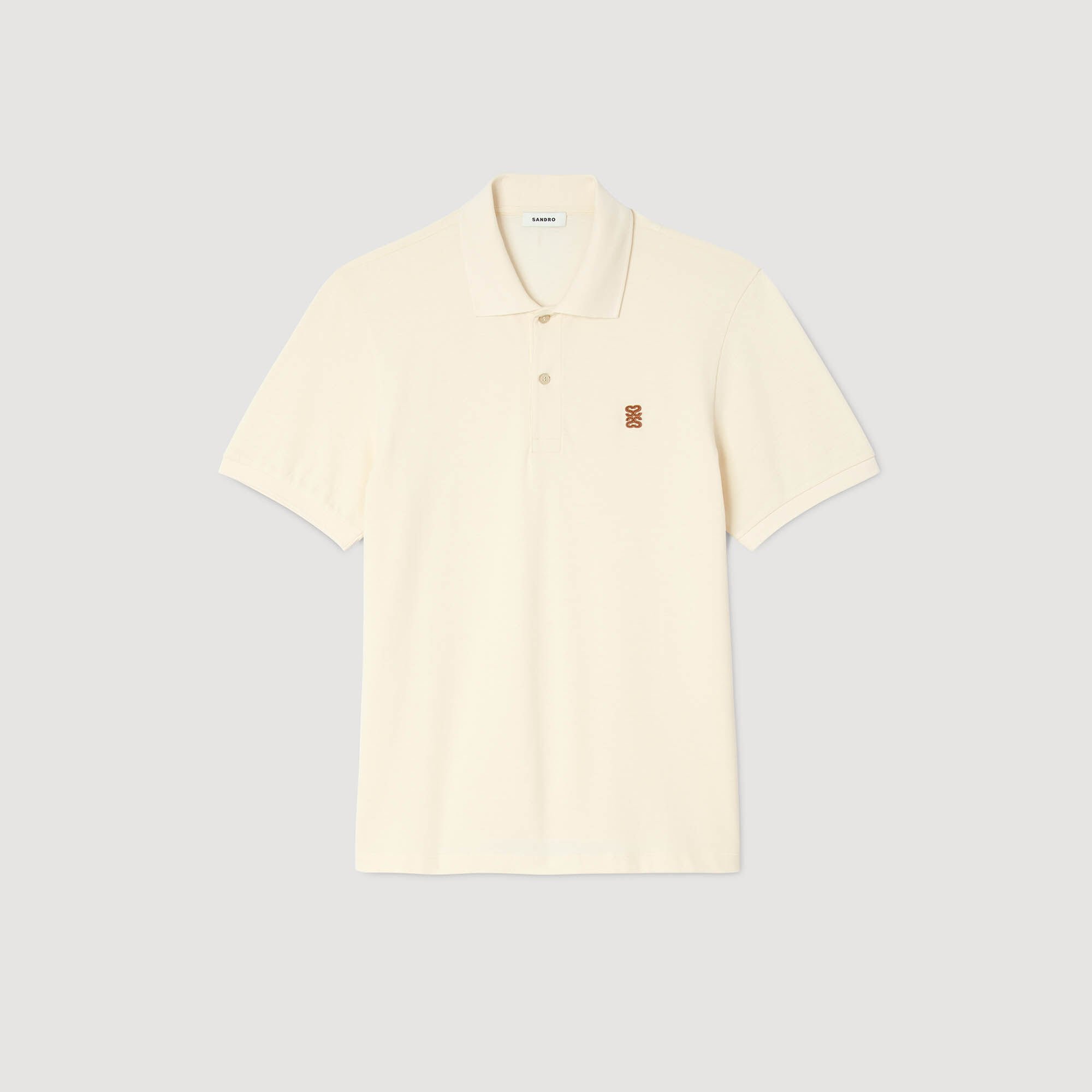 Polo à logo cuir