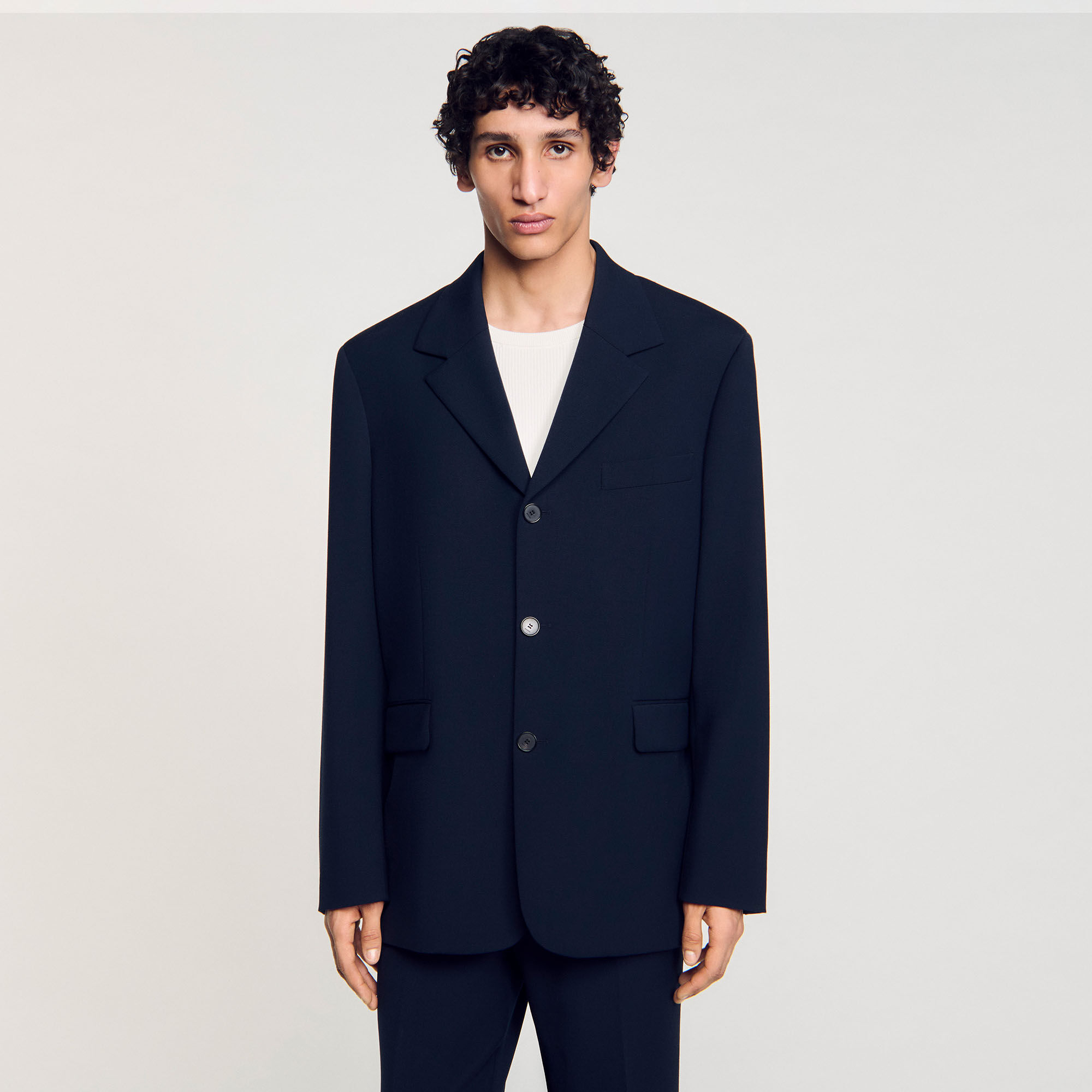 Veste de costume oversize en laine