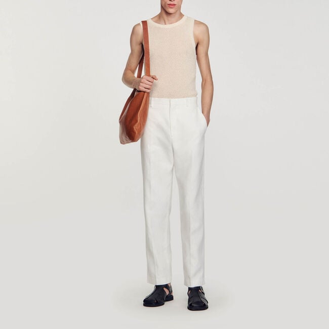 Pantalon en lin et coton