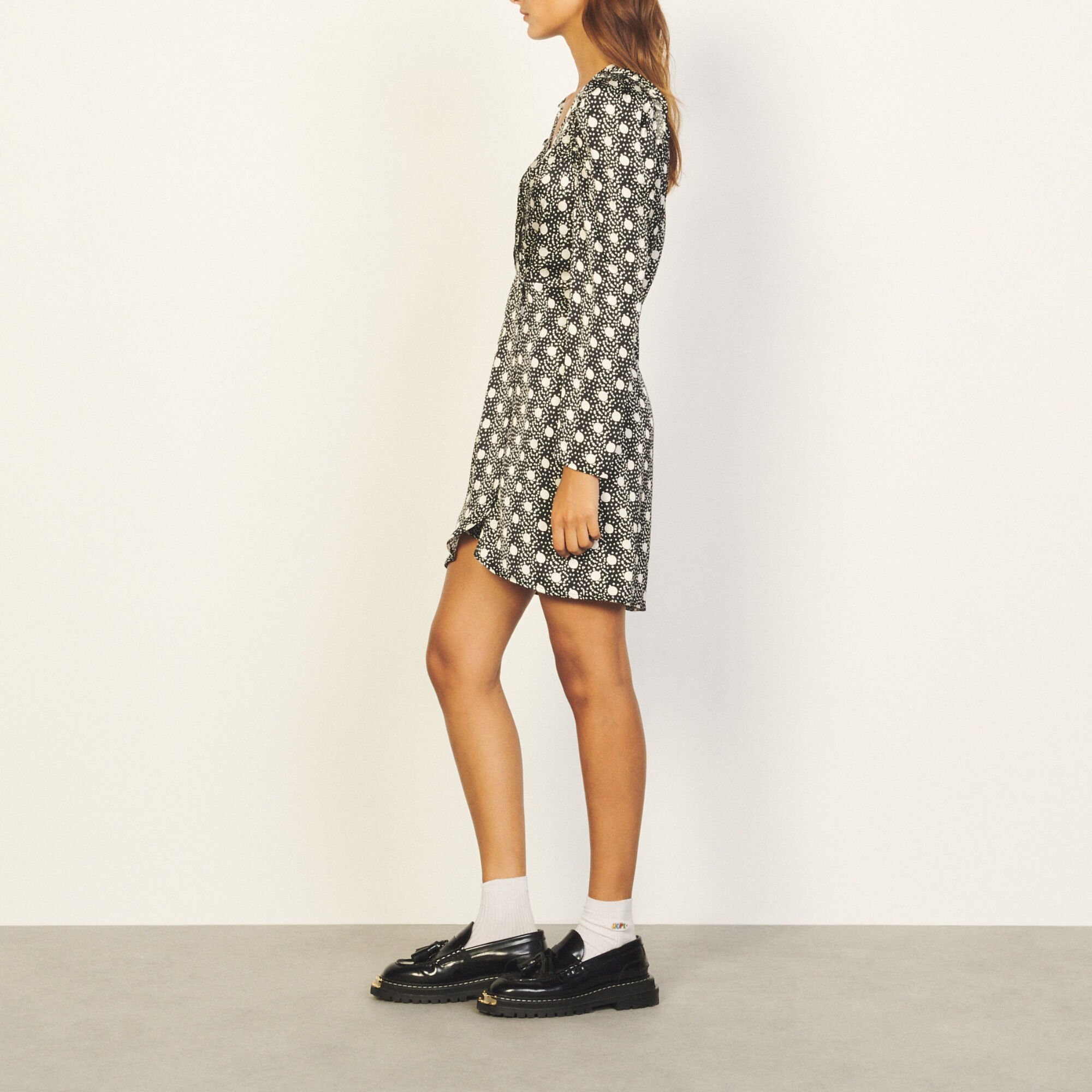 Robe courte et fluide imprimée