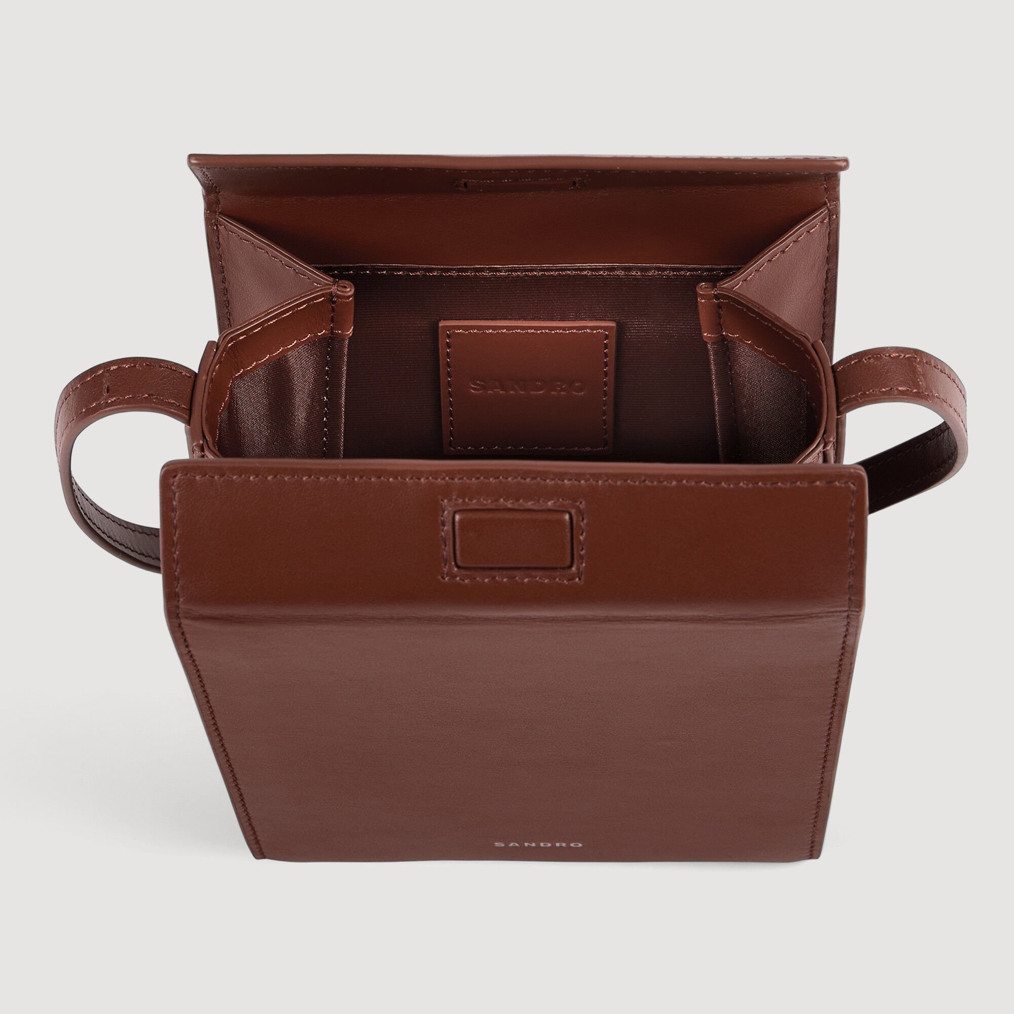 Pochette t&eacute;l&eacute;phone en cuir &agrave; logo