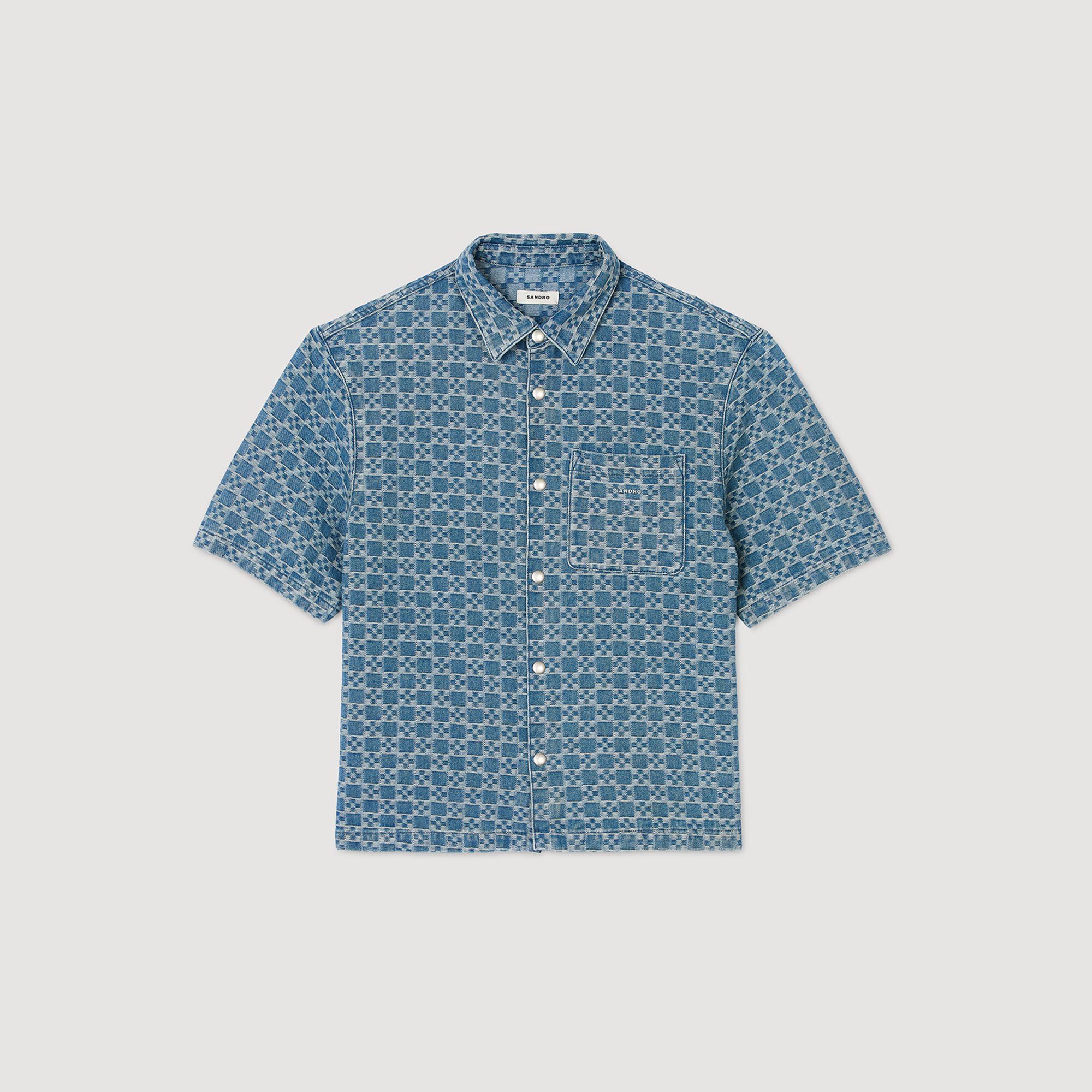 Chemise en denim square cross