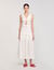 Robe longue froissée à nœud