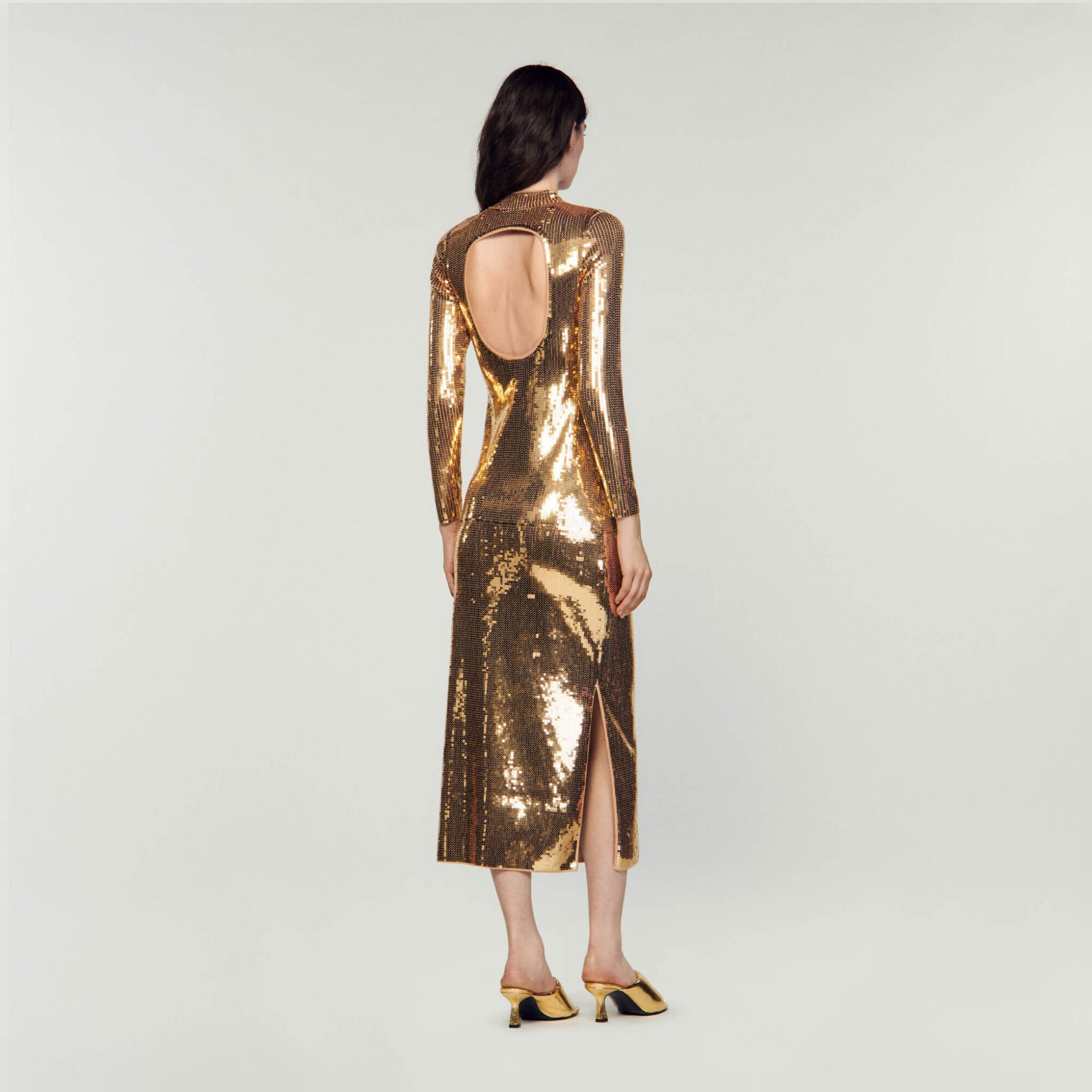 Robe midi à sequins