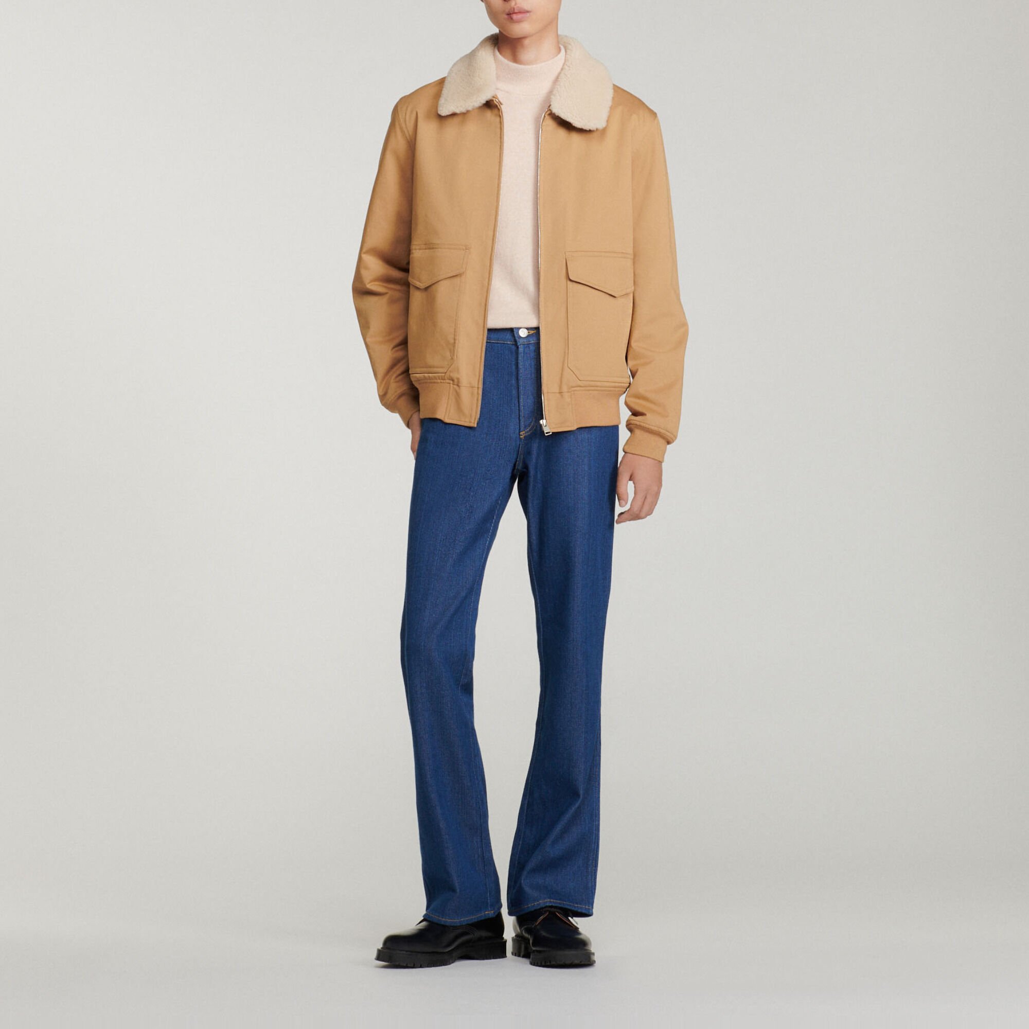 Blouson col mouton amovible