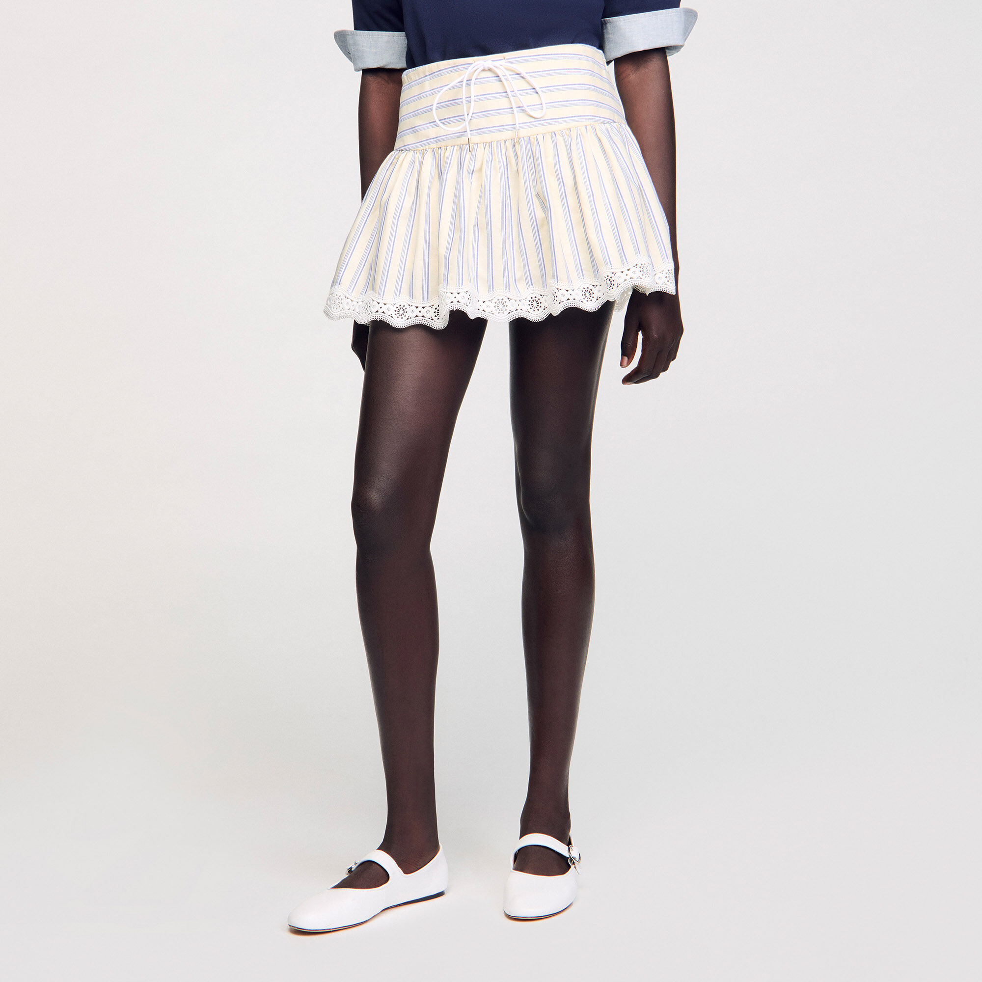 Short jupe à rayures