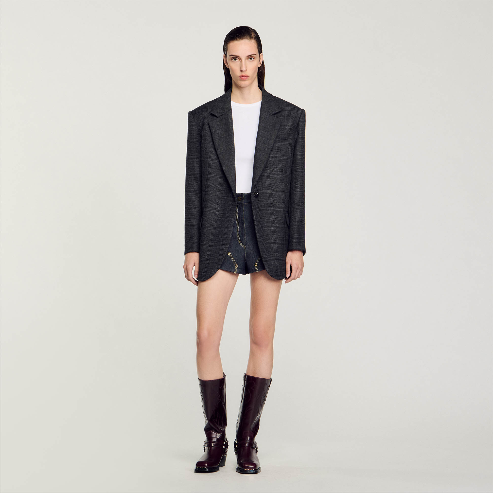 Sandro veste cuir femme outlet