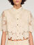 Chemise courte en guipure florale