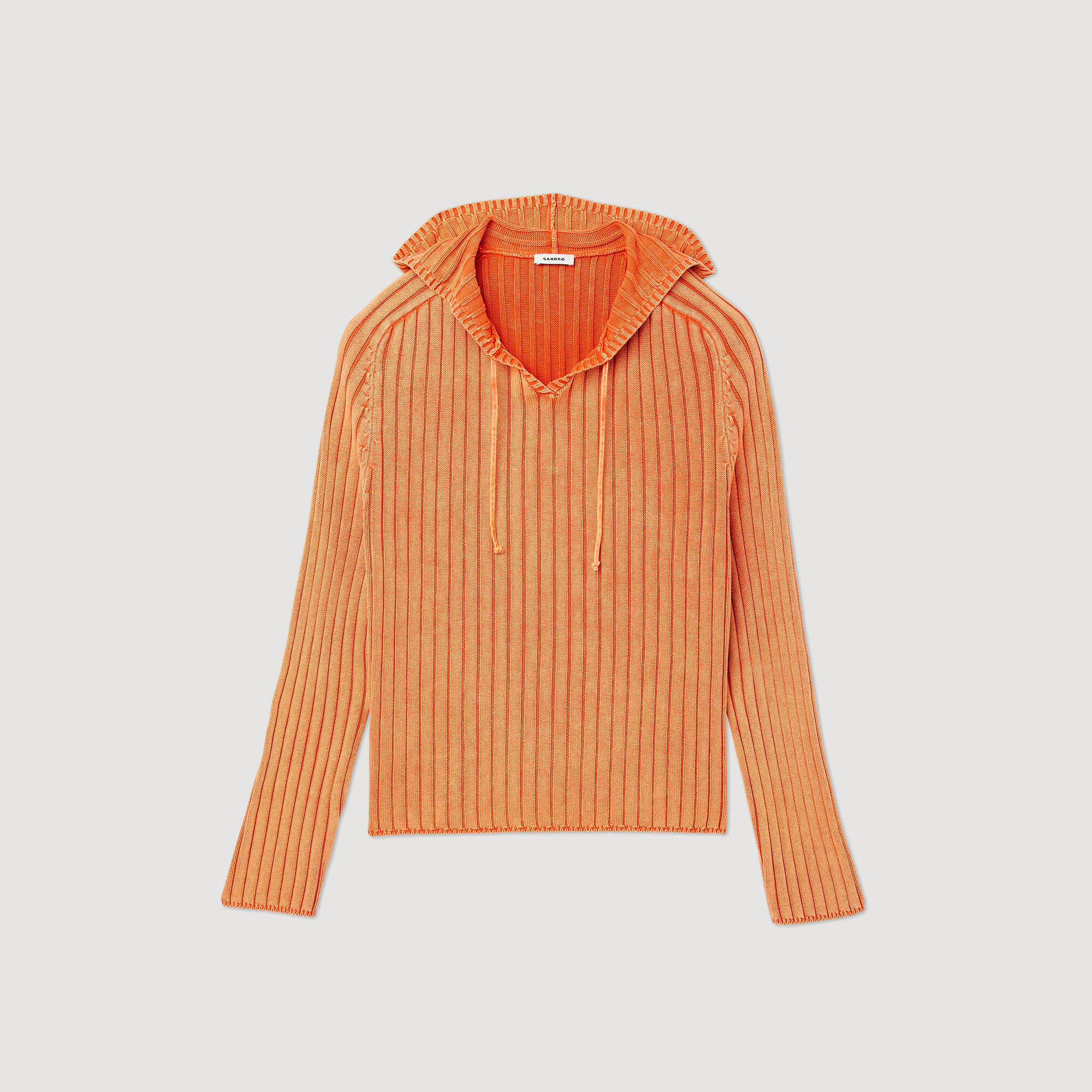 Hoodie en maille délavée
