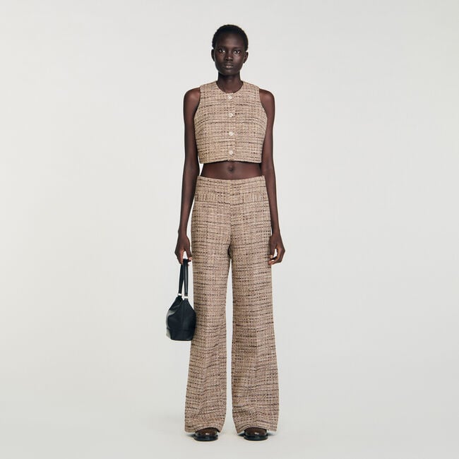 Pantalon en tweed fantaisie