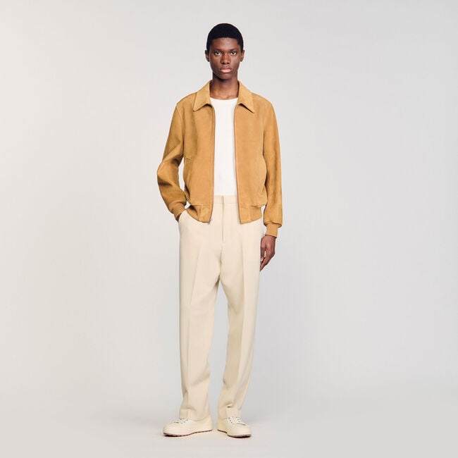Blouson en croute de cuir