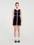 Robe courte en maille velours