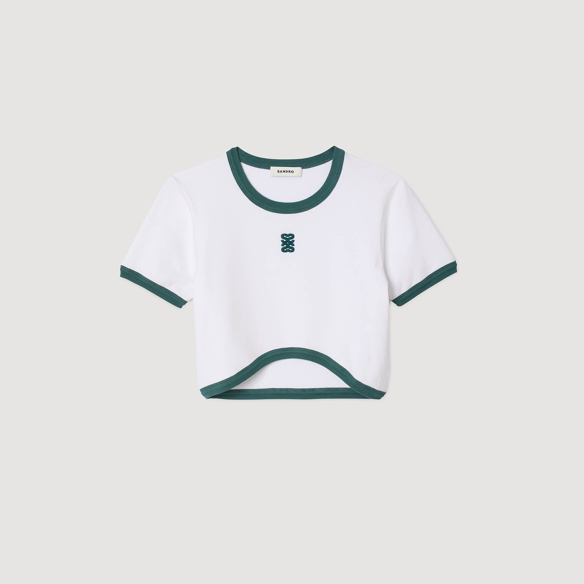 T-shirt court bicolore