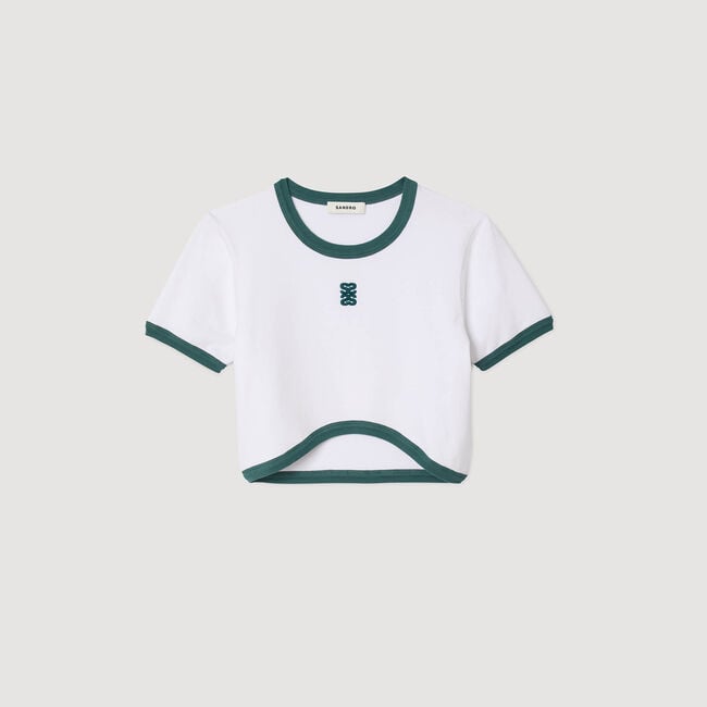T-shirt court bicolore