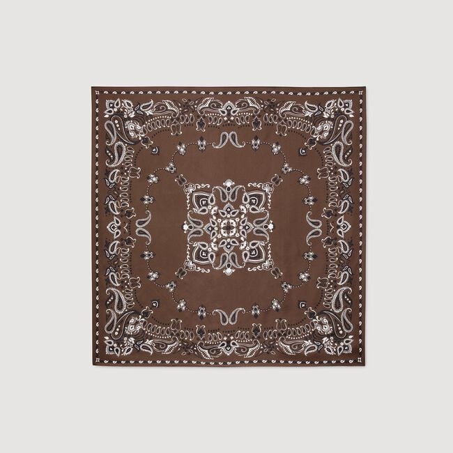 Foulard en soie à imprimé bandana