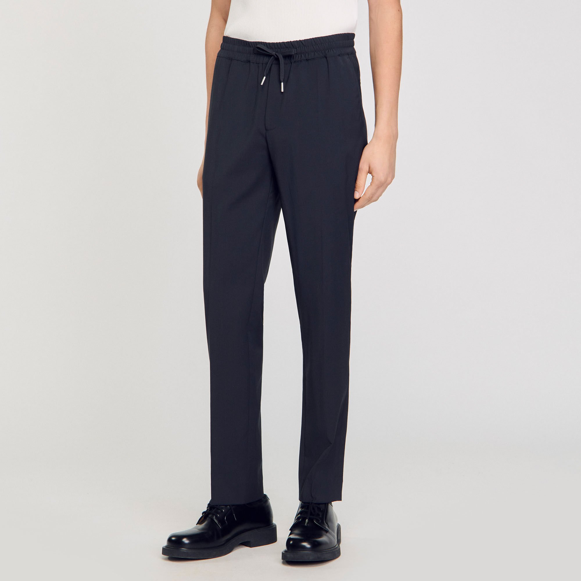 Pantalon droit élastiqué