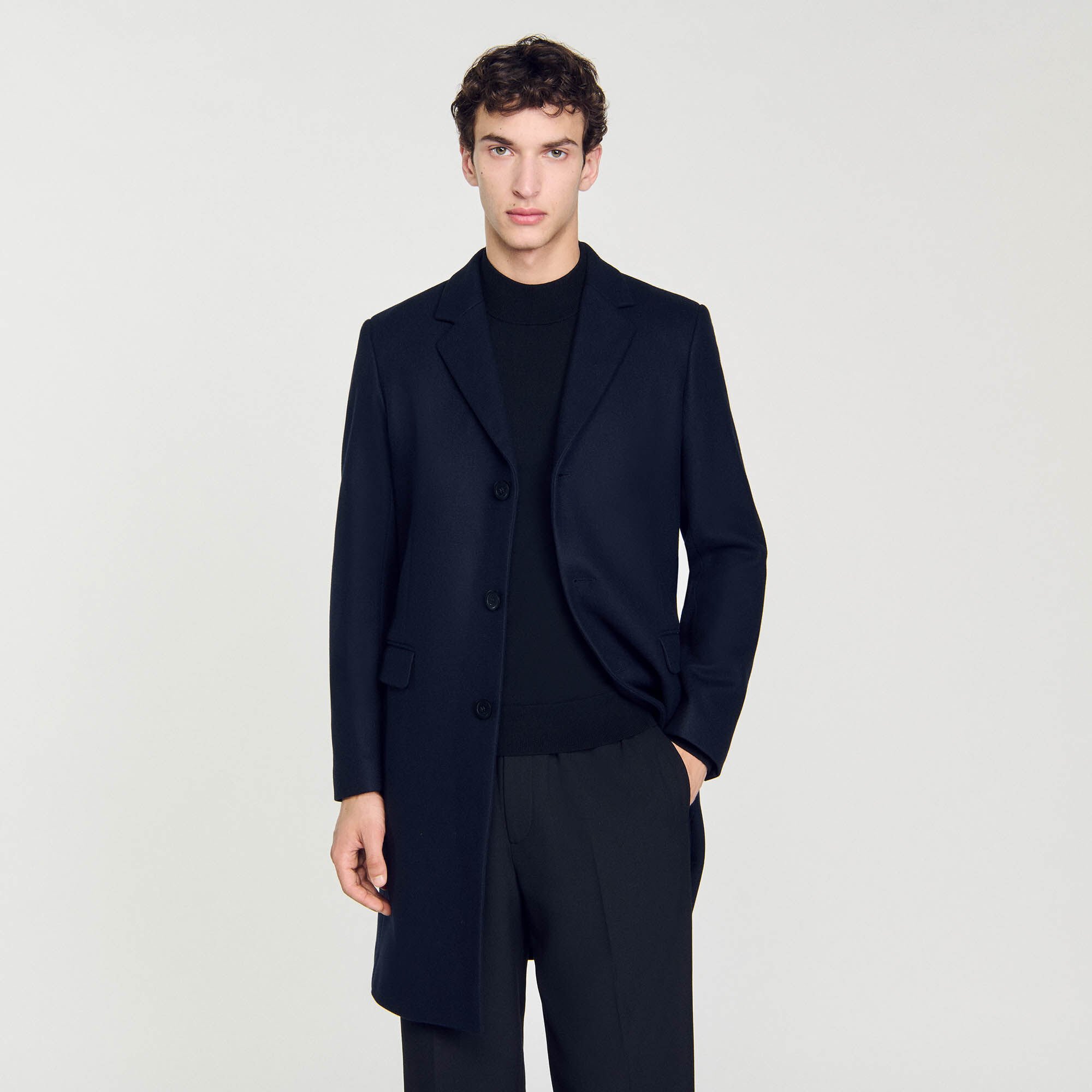 Manteau en laine et cachemire