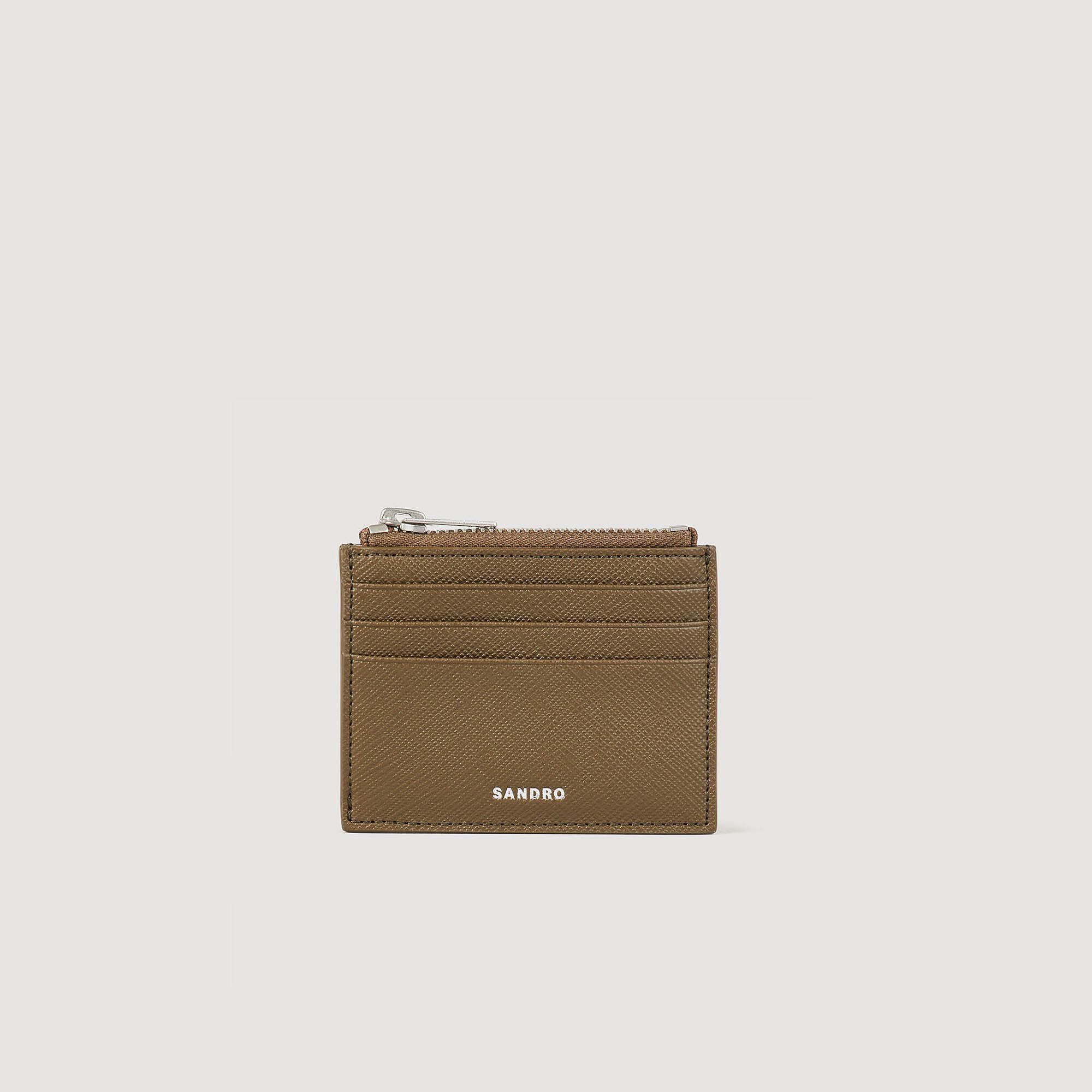 Porte-cartes en cuir reconstitu&eacute; - Homme | Sandro Paris