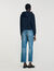 Sweatshirt en maille et denim