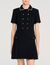 Robe courte en tweed &agrave; boutons - Femme | Sandro Paris