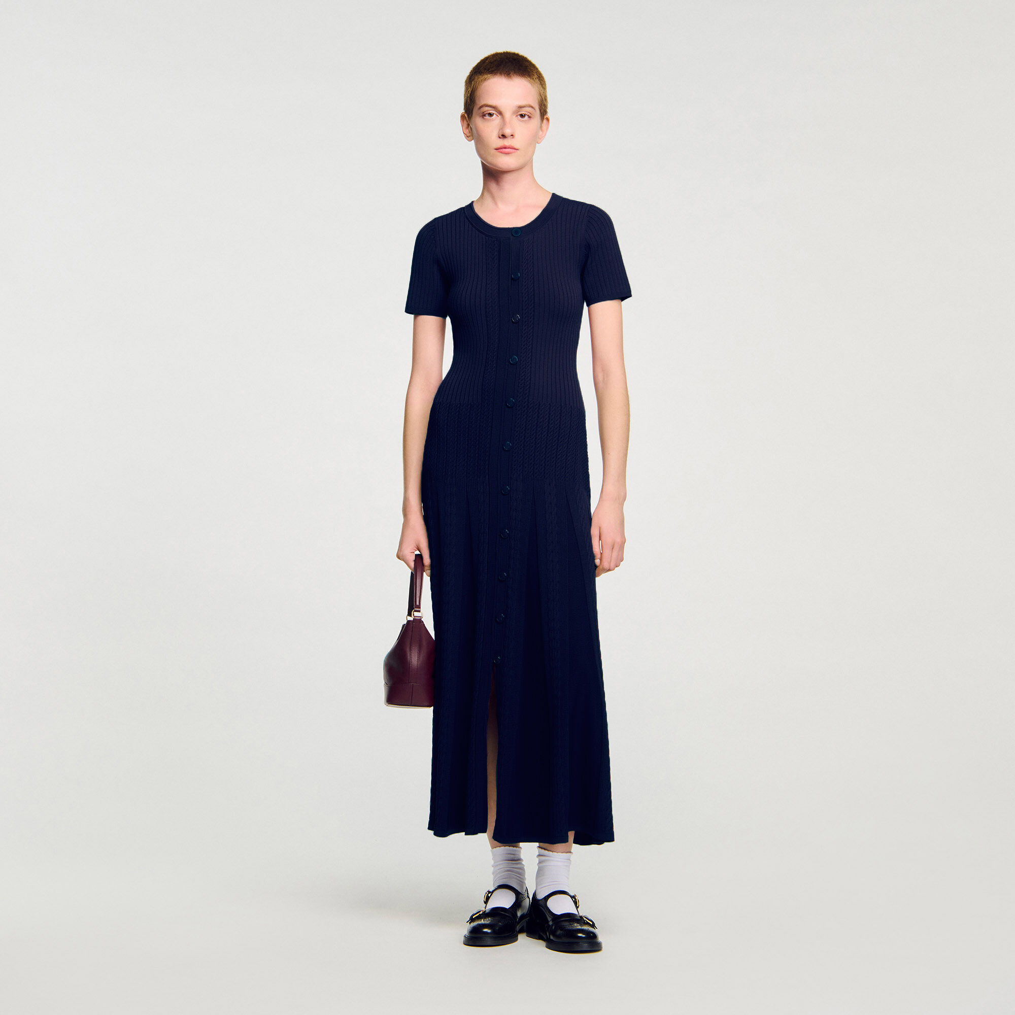 Robe longue en maille