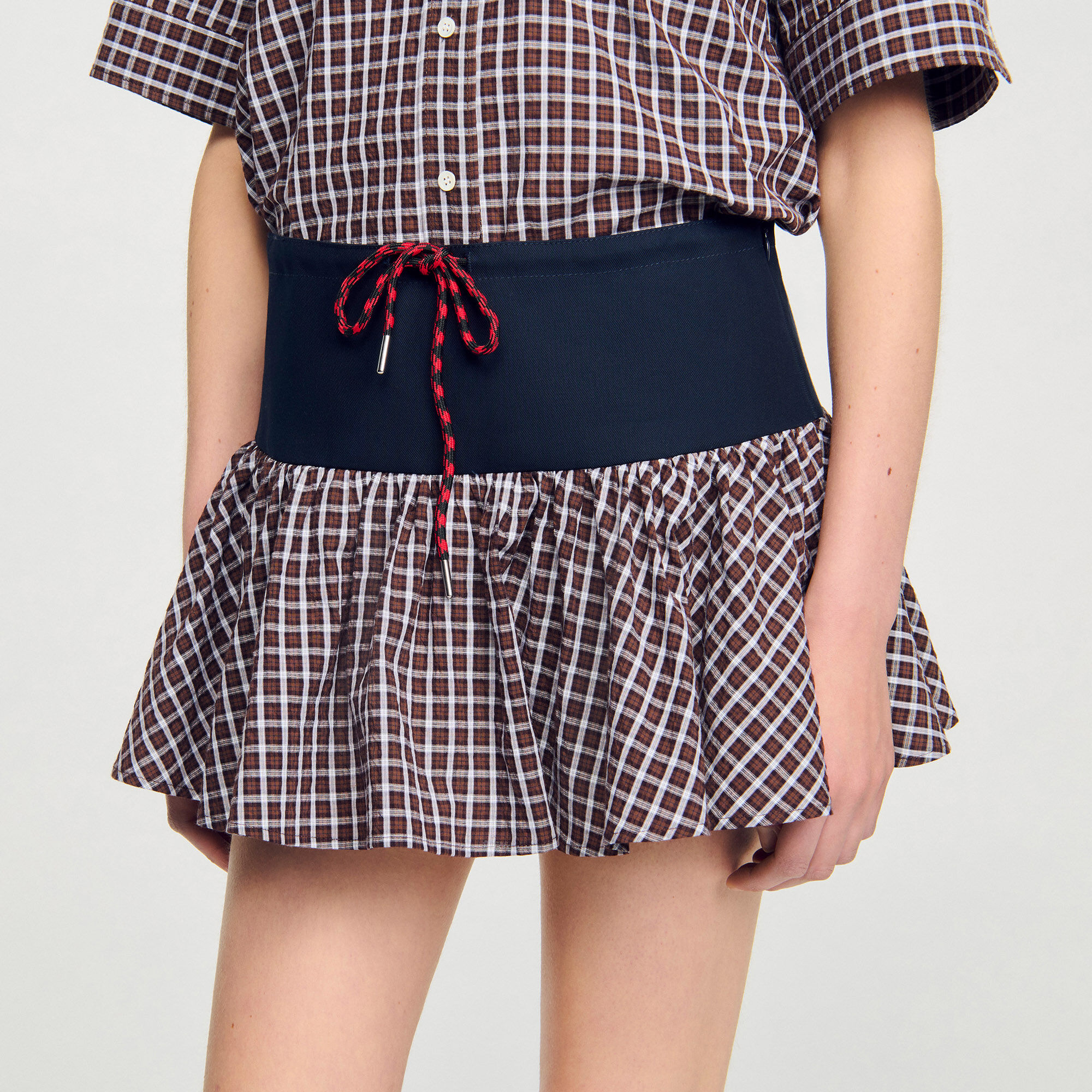 Jupe short à carreaux
