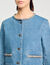 Blouson en denim strassé