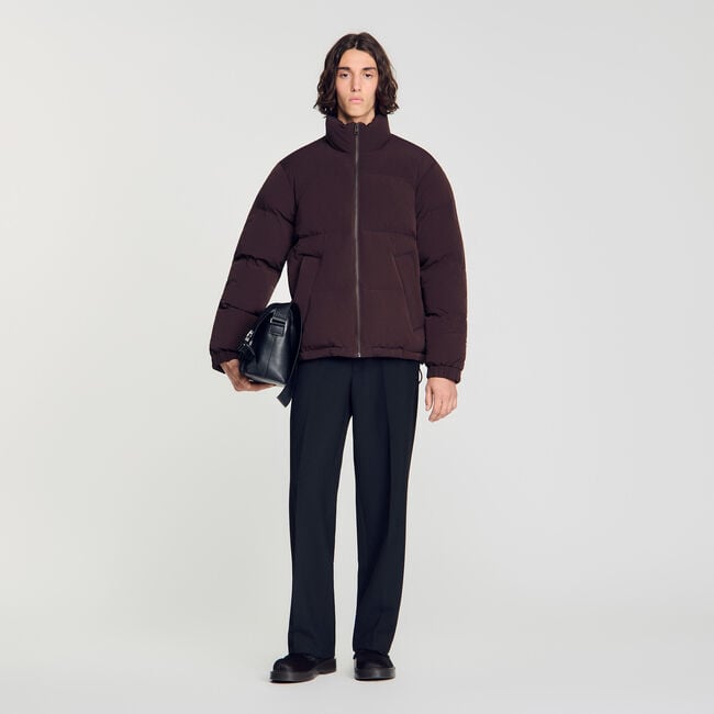 Doudoune en tissu technique zipp&eacute;e - Homme | Sandro Paris