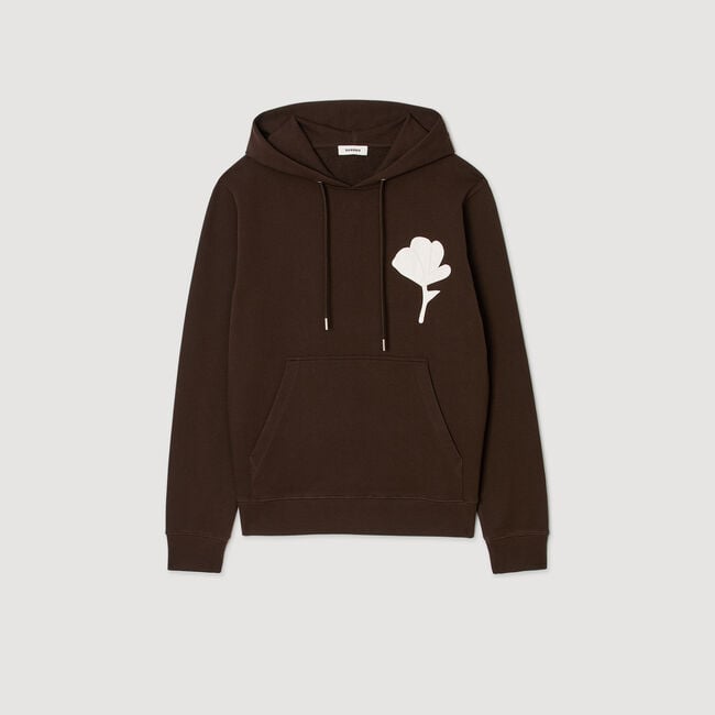 Sweatshirt à patch fleur